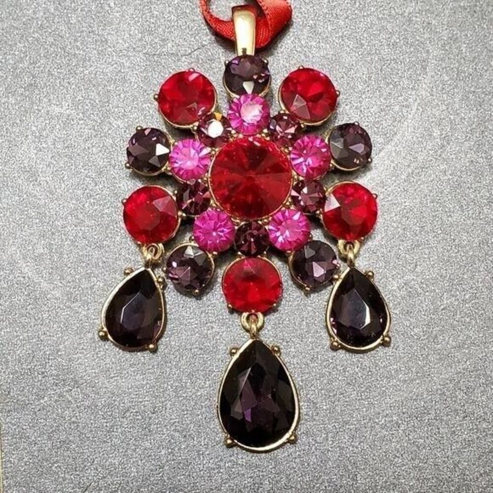 Monet gold tone rhinestone ornament